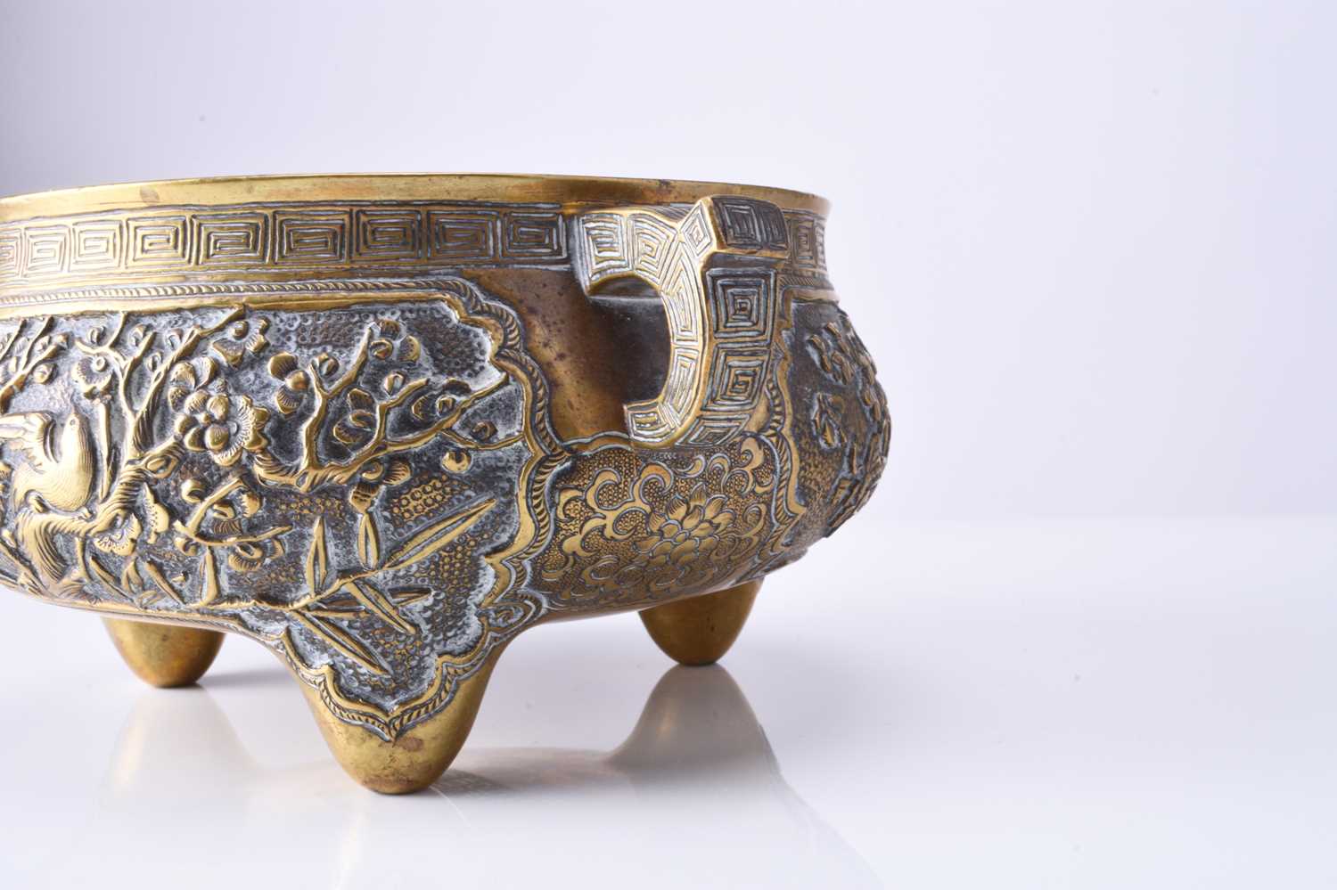 A Chinese bronze censer, Xuande seal mark but 19th century - Image 6 of 11