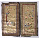 Two Chinese silk embroideries, 20th century