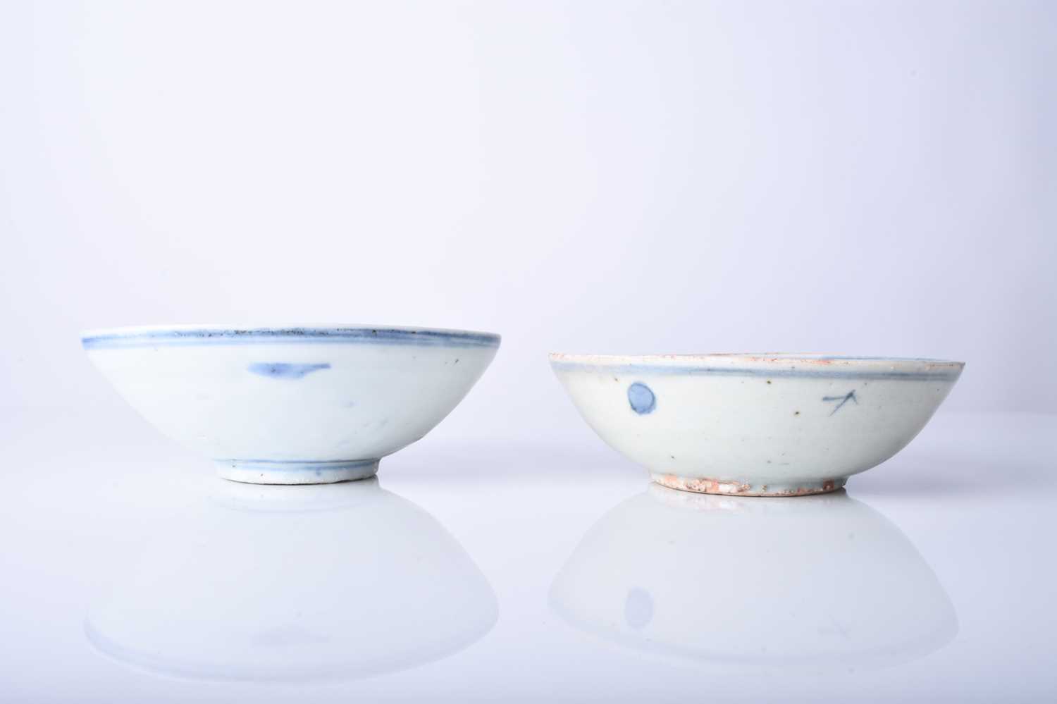 Two Chinese blue and white bowls, Ming Dynasty - Image 2 of 4