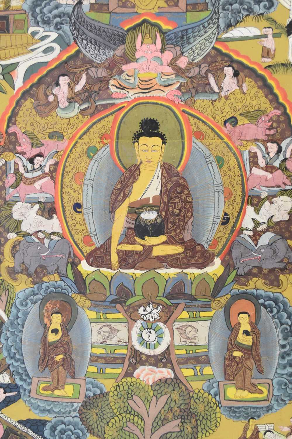 A collection of five Sino-Tibetan thangkas - Image 2 of 9