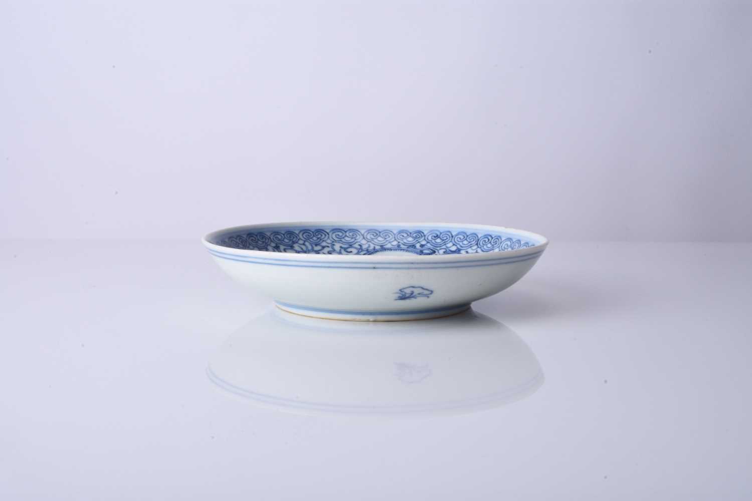 A Chinese blue and white 'Nonya' type dish, 19th century - Image 2 of 3