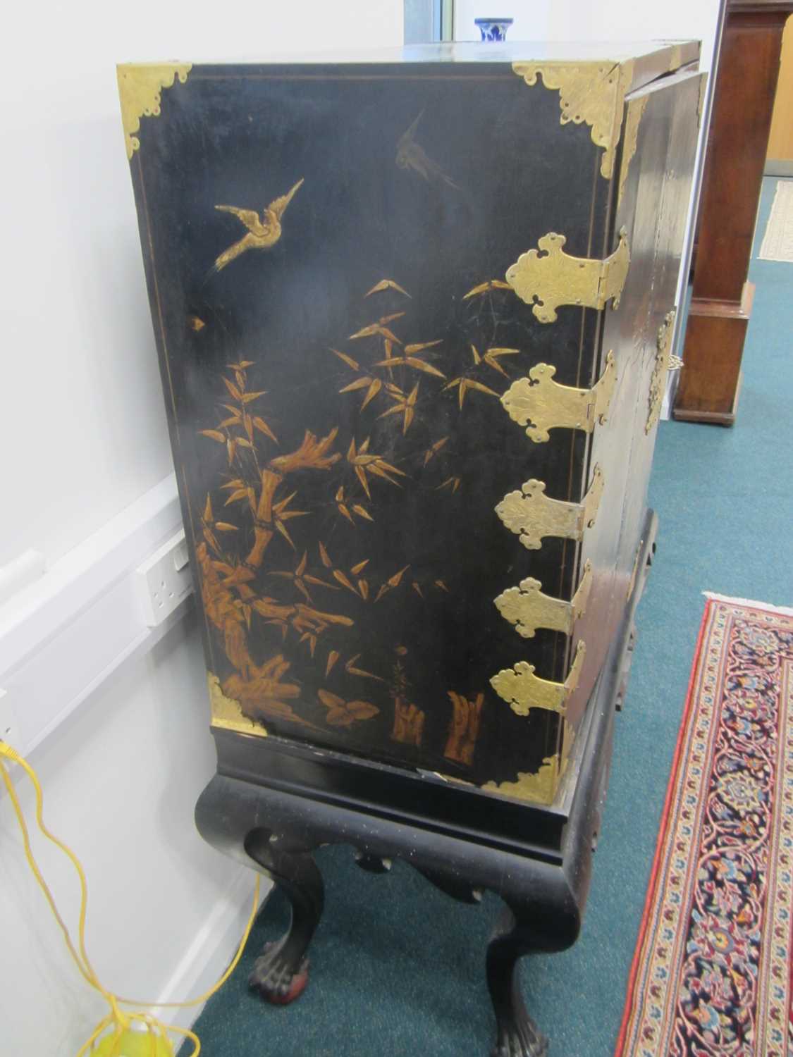 A Japanese lacquer cabinet on later stand, Meiji era - Image 16 of 18