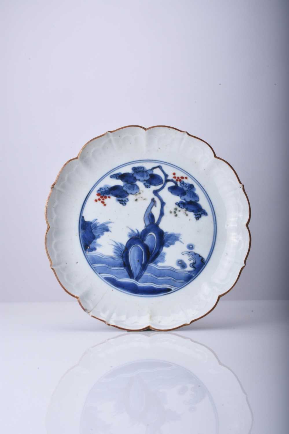 A Japanese Imari mallow form dish, Edo/Meiji era