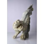 A Chinese carved quartzite figure of a stalking tiger, 20th century