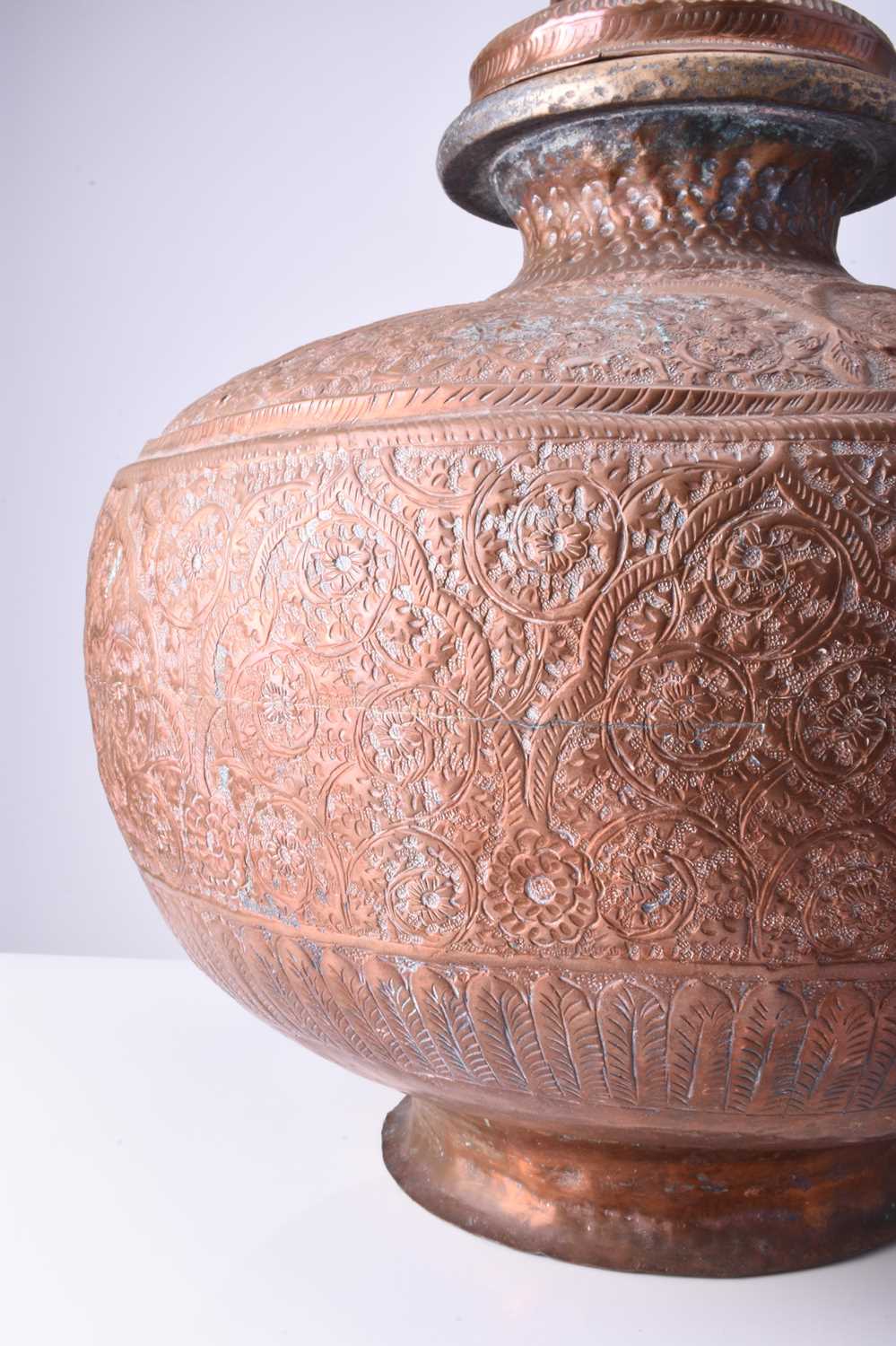 An embossed copper vessel, Oman - Image 2 of 6