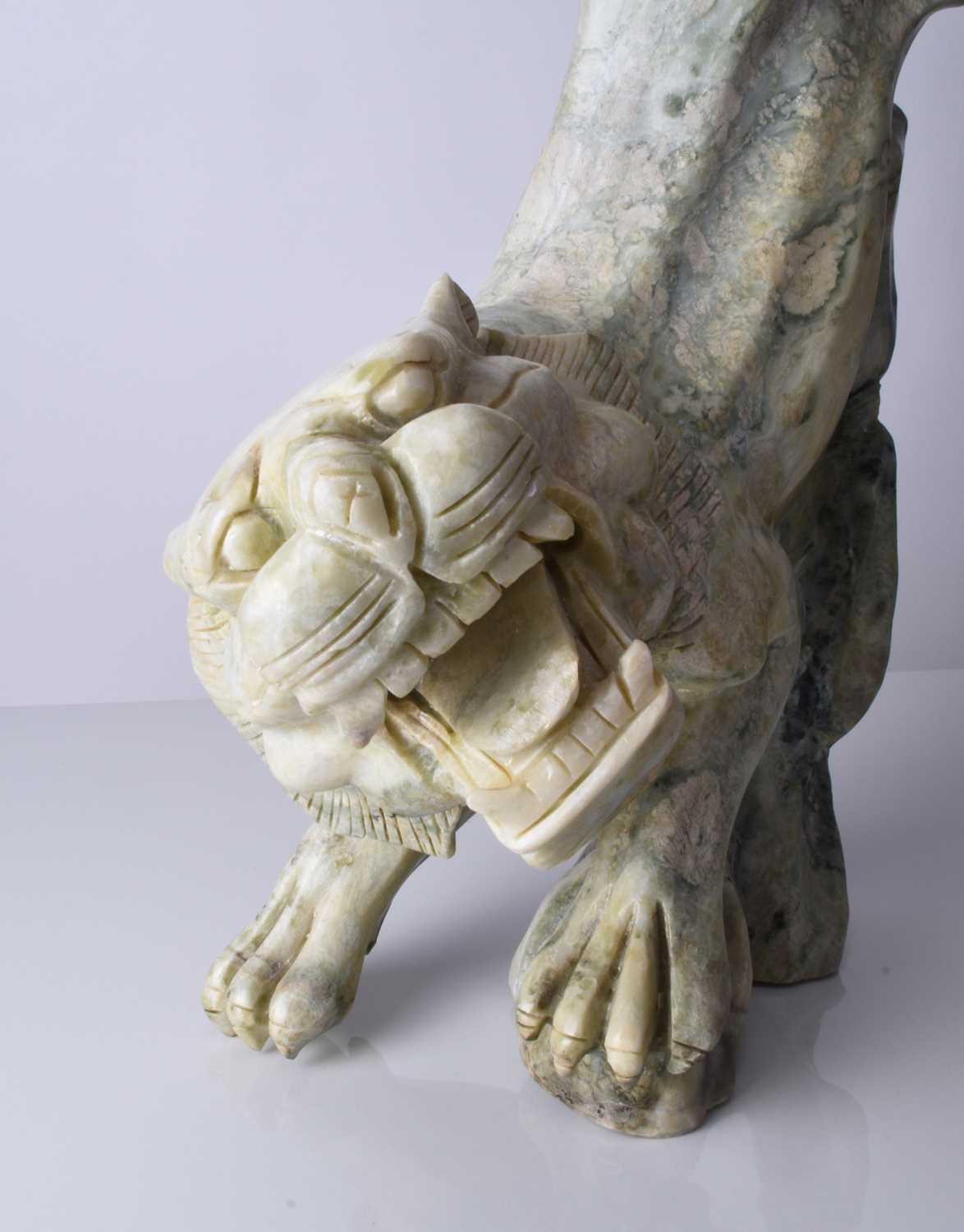 A Chinese carved quartzite figure of a stalking tiger, 20th century - Image 3 of 5