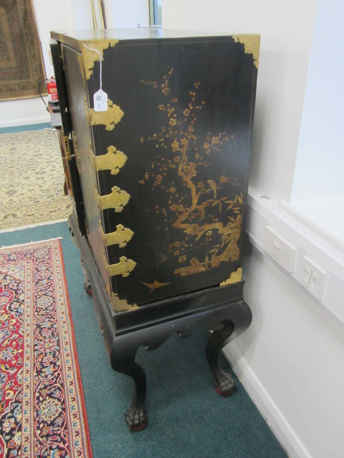 A Japanese lacquer cabinet on later stand, Meiji era - Image 7 of 18