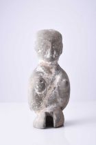 A Chinese grey terracotta figure, Han Dynasty