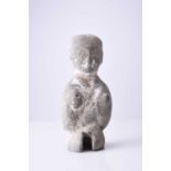 A Chinese grey terracotta figure, Han Dynasty