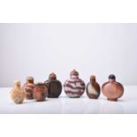 A group of seven Chinese hardstone snuff bottles, 19th/20th century
