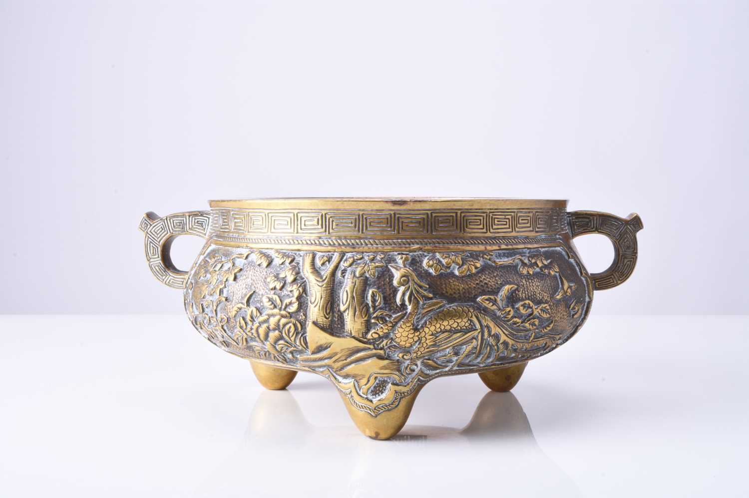 A Chinese bronze censer, Xuande seal mark but 19th century