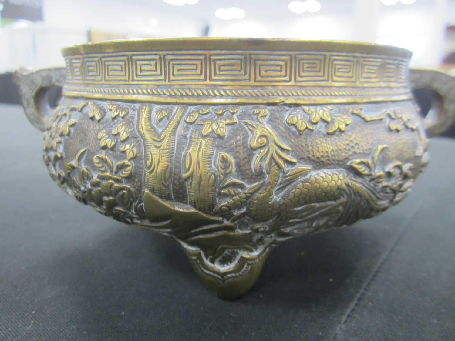 A Chinese bronze censer, Xuande seal mark but 19th century - Image 10 of 11