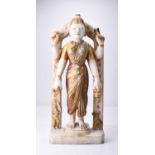 An Indian alabaster sculpture of a Hindu deity, 19th century