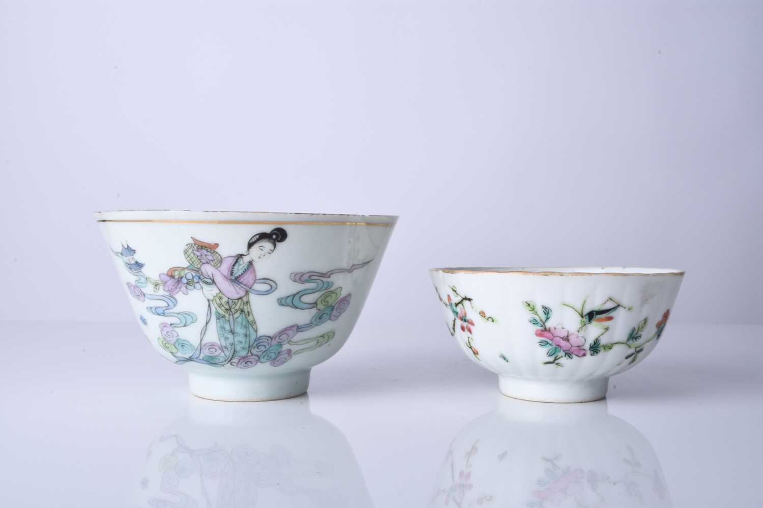 Two Chinese famille rose bowls, 19th/20th century