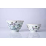 Two Chinese famille rose bowls, 19th/20th century