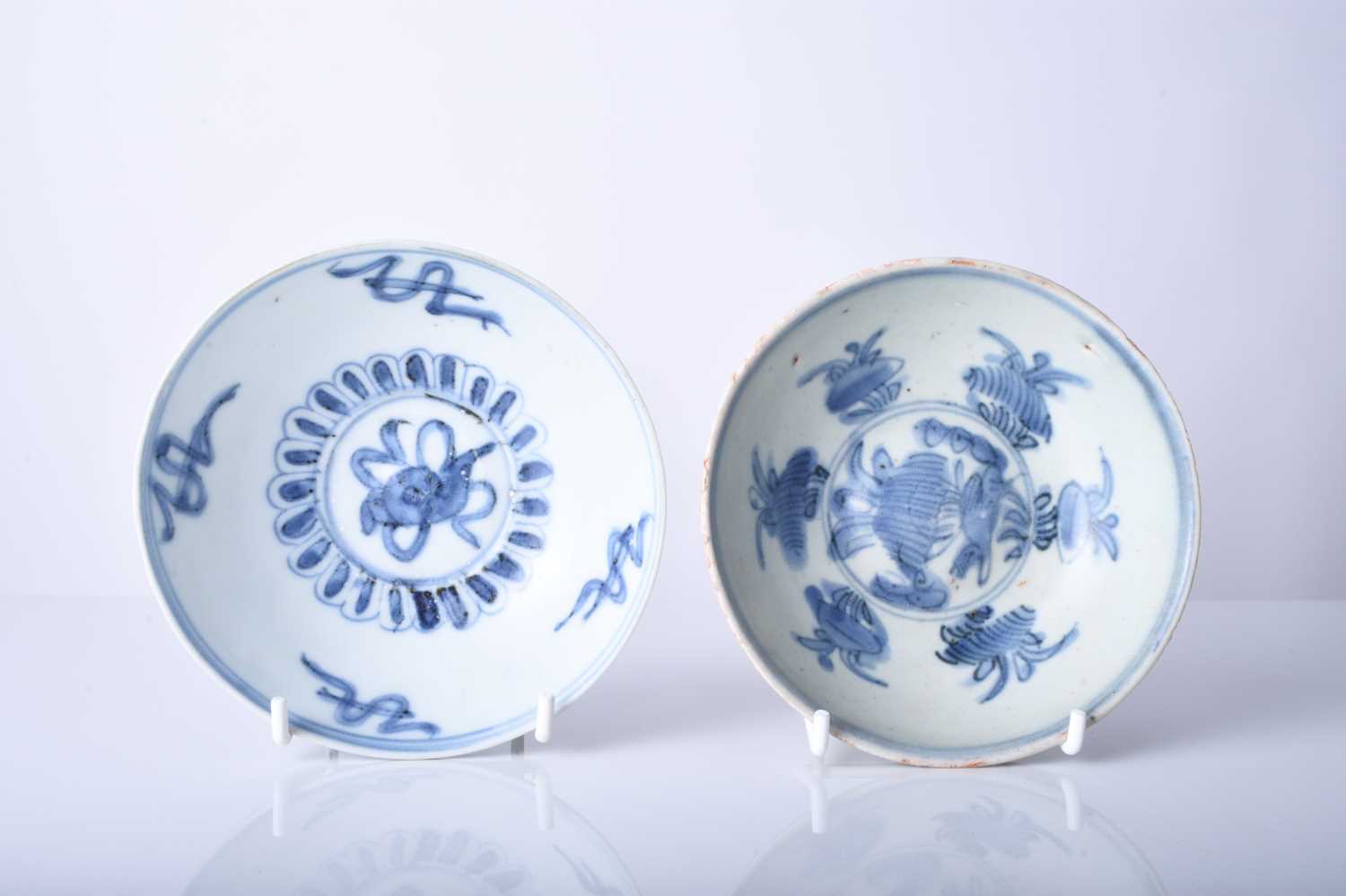 Two Chinese blue and white bowls, Ming Dynasty