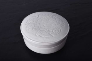 A Chinese dehua porcelain box and cover, Qing Dynasty
