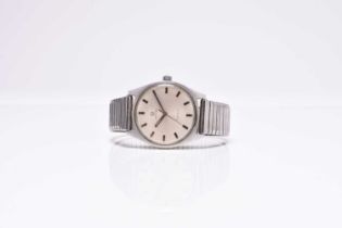 Omega: A gentleman's stainless steel Geneve wristwatch