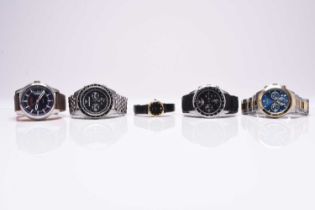 A group of gentleman's and lady's fashion wristwatches