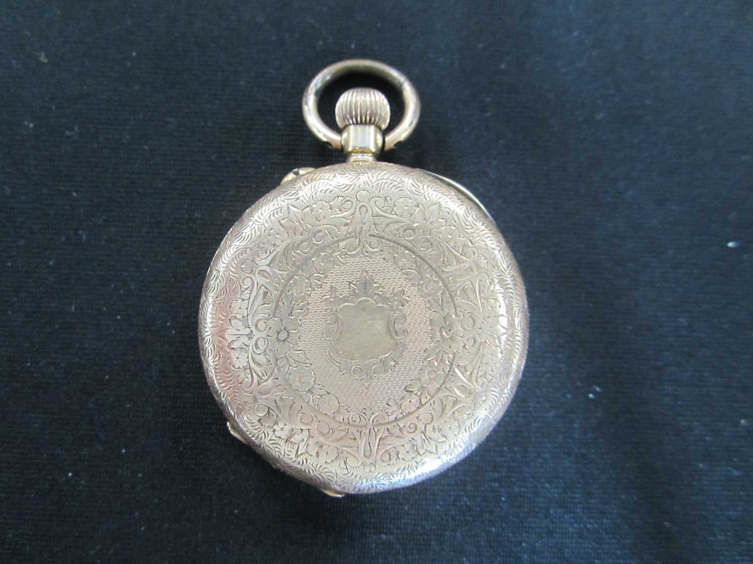 A lady's 14ct open face pocket watch - Image 4 of 8