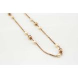 A 9ct gold cultured pearl set necklace