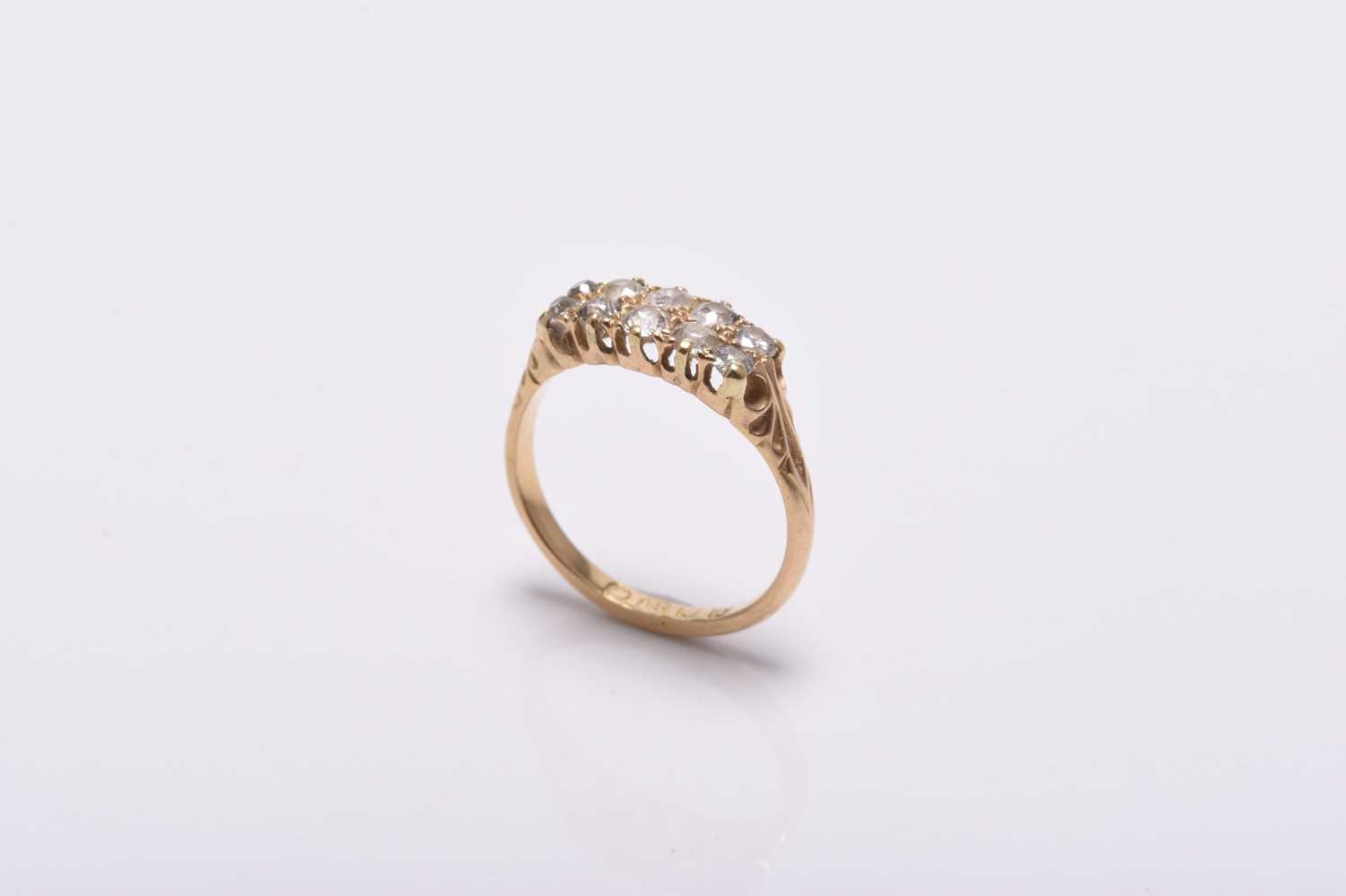 A late 19th century 18ct gold diamond ring