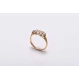 A late 19th century 18ct gold diamond ring