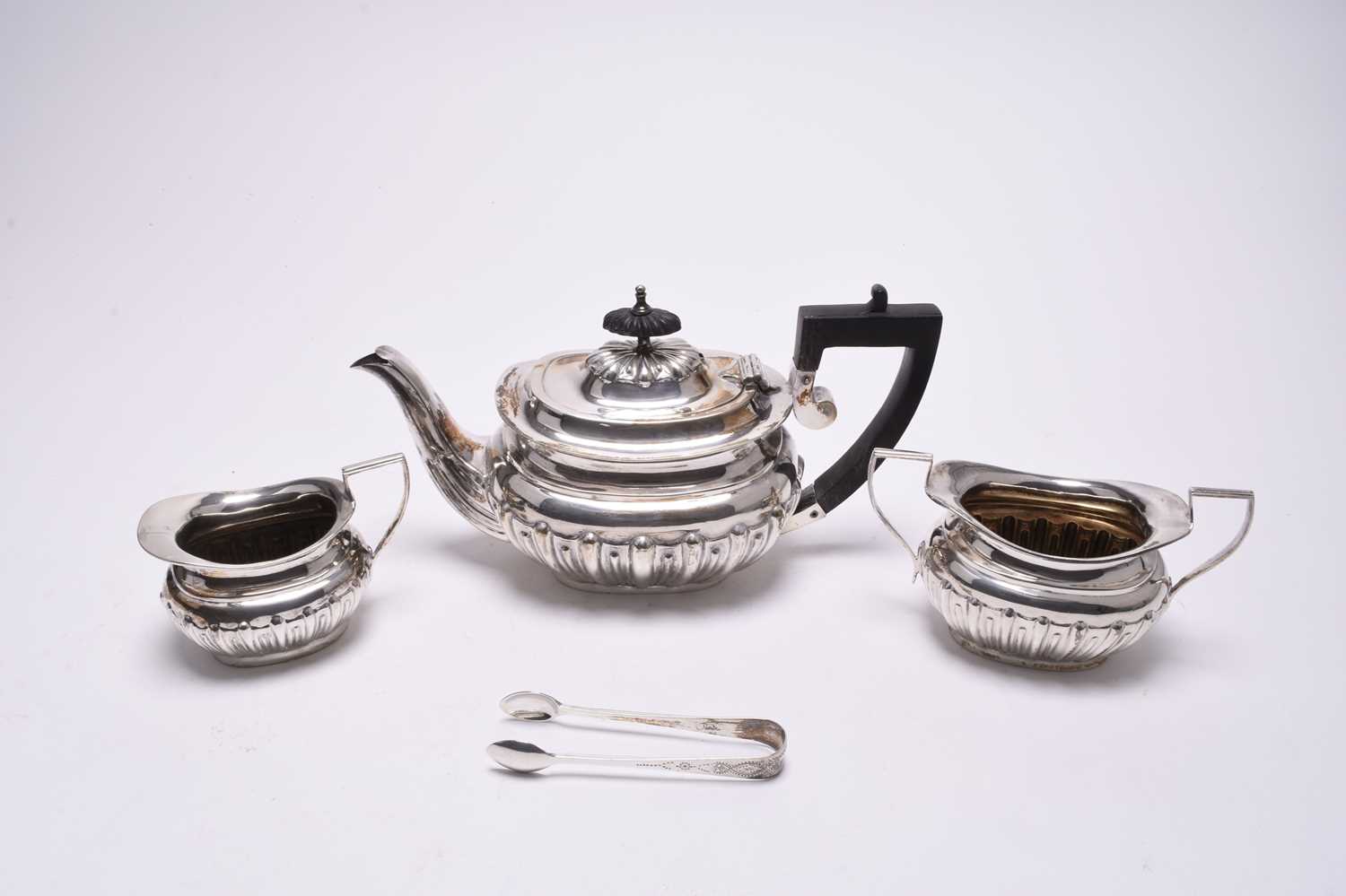 A matched three piece silver tea service - Image 3 of 3