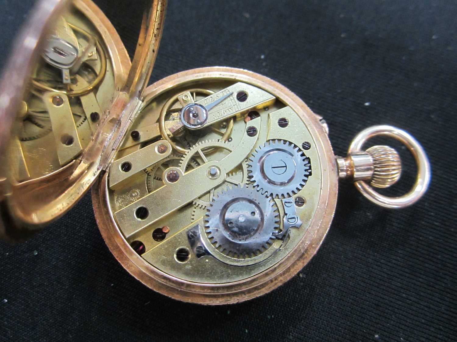 A lady's 15ct gold open face pocket watch, together with an 18ct gold wristwatch on 9ct bracelet - Image 6 of 11