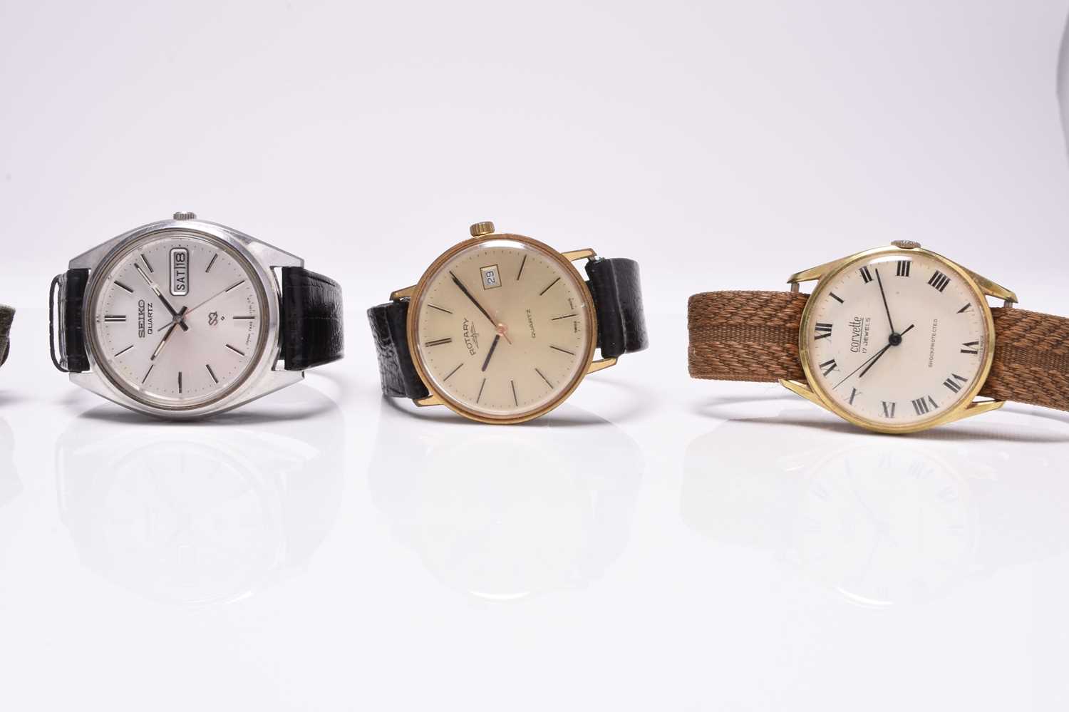 A group of gentleman's and a lady's wristwatches