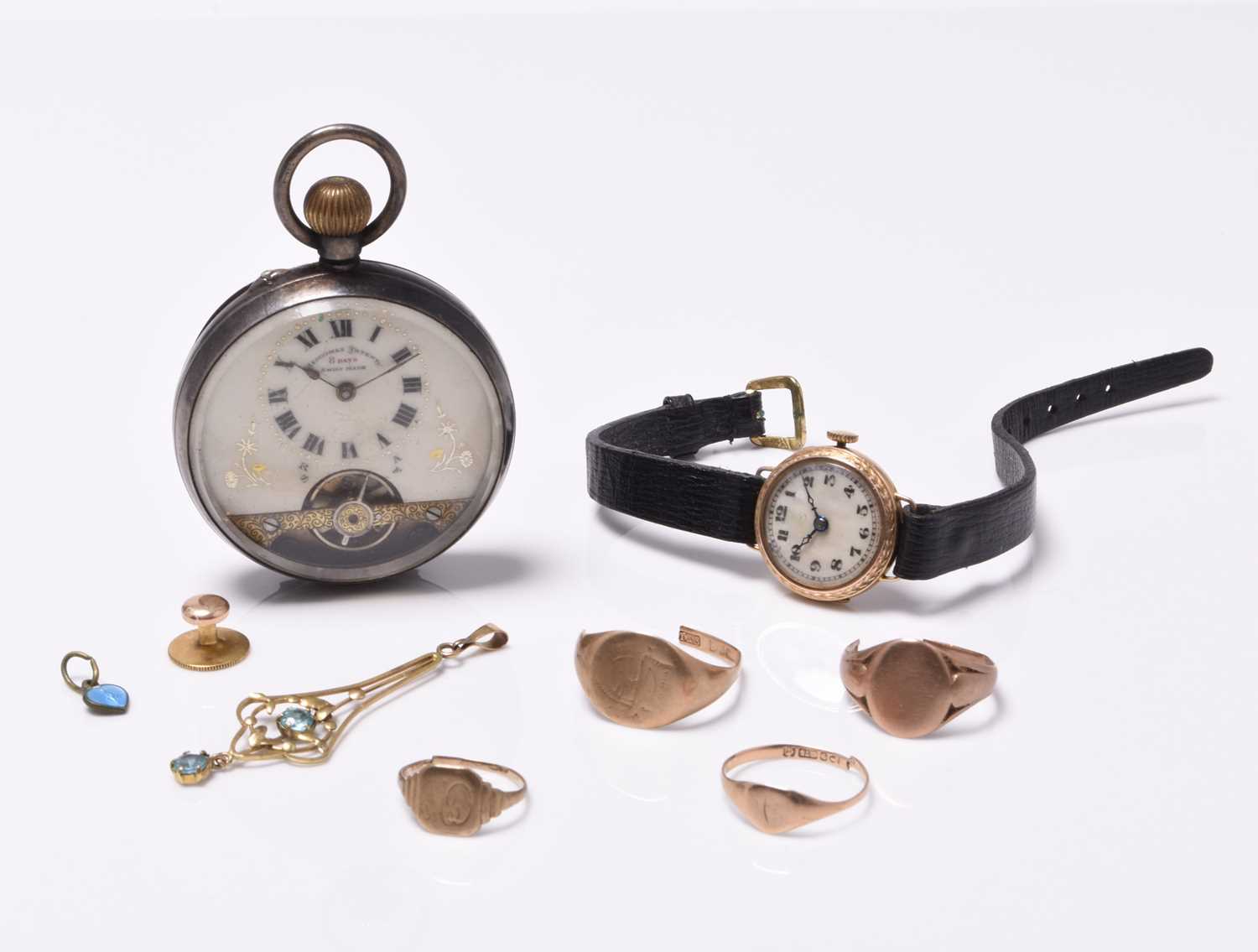 A small collection of jewellery or watches