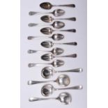 A collection of silver spoons