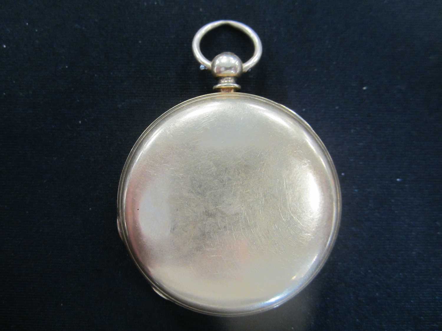 Robert Roskells: An 18ct gold hunter pocket watch with base metal Albert chain - Image 3 of 9
