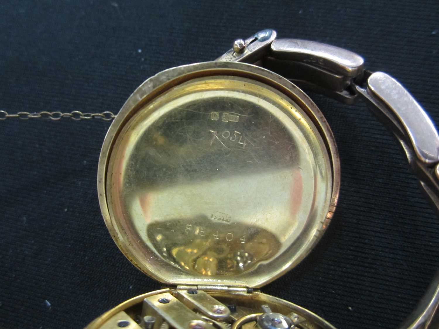 A lady's 15ct gold open face pocket watch, together with an 18ct gold wristwatch on 9ct bracelet - Image 10 of 11