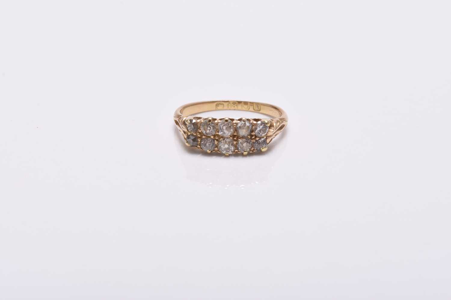 A late 19th century 18ct gold diamond ring - Image 2 of 2