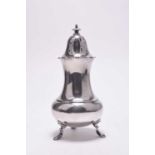 A large silver sugar caster