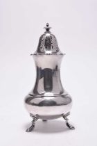 A large silver sugar caster