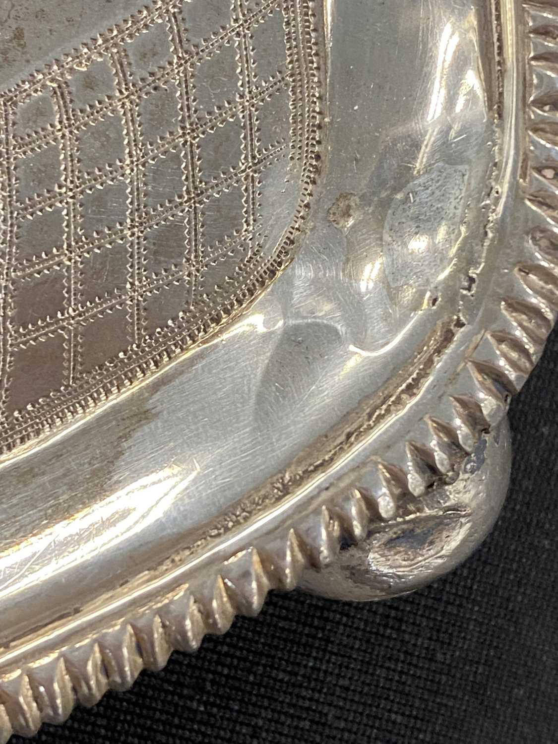 A George III Irish silver teapot stand - Image 4 of 10