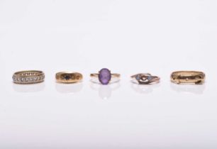 Five stone set rings