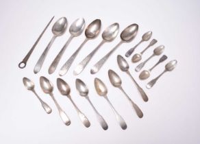 A collection of Irish silver flatware