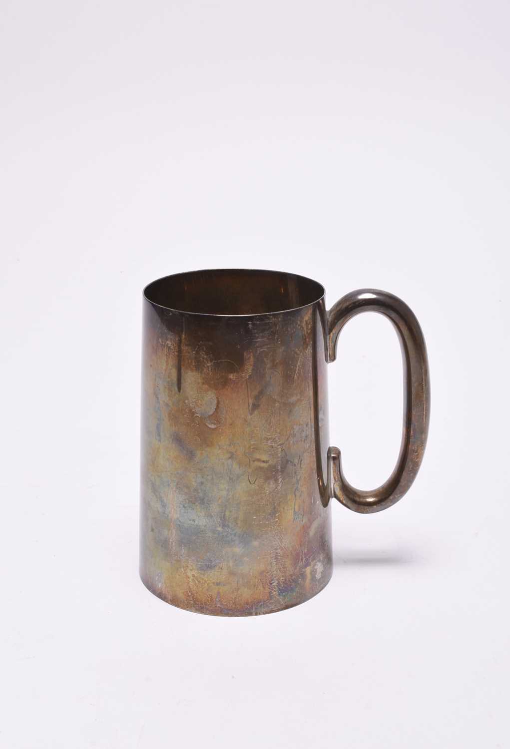 A silver mug