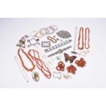 A collection of jewellery and costume jewellery,