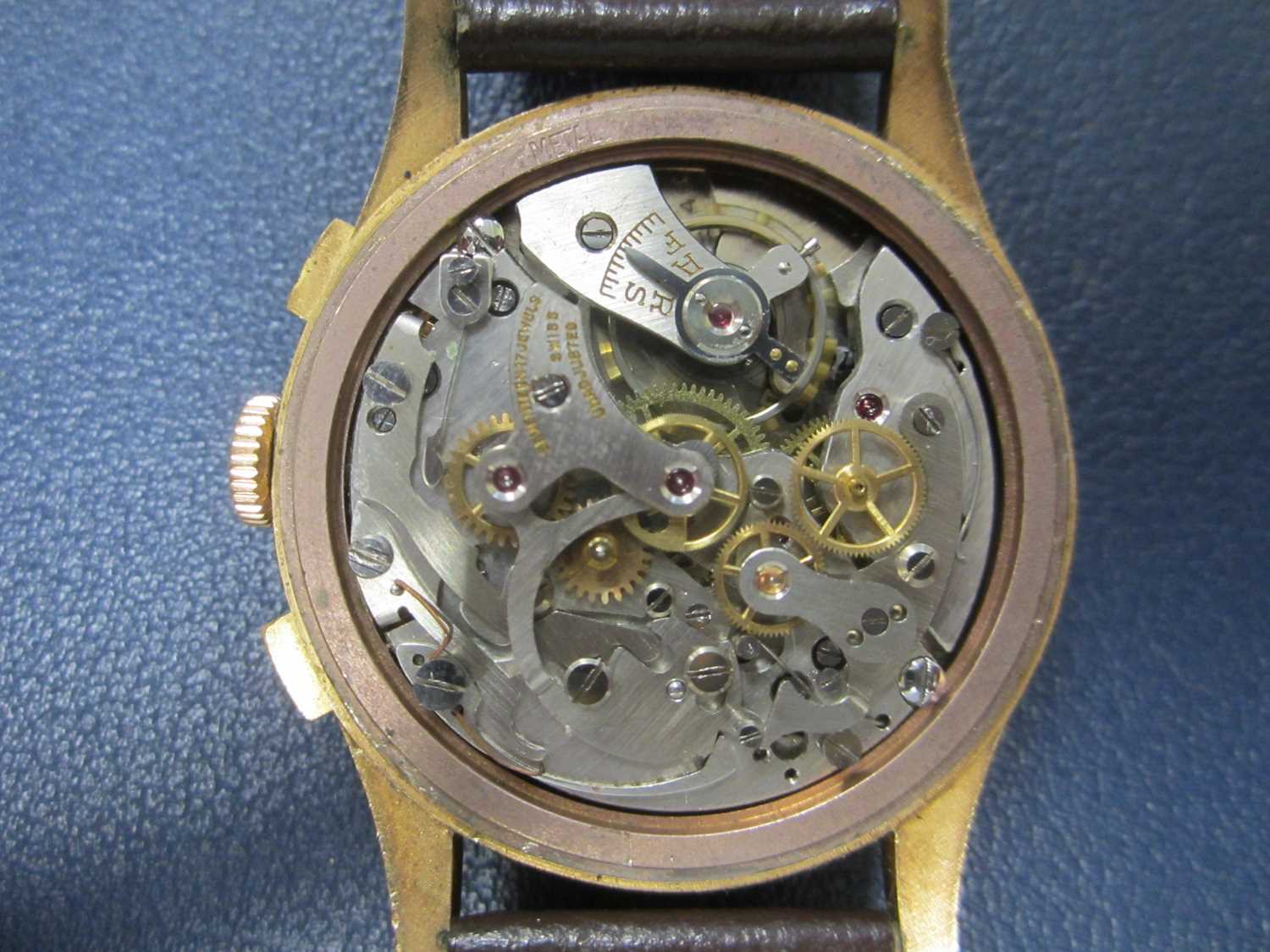 Javil: A gentleman's 18ct gold chronograph wristwatch - Bild 4 aus 6