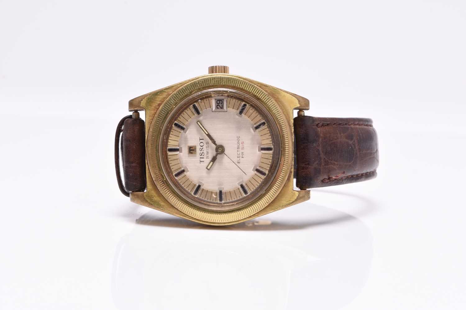 Tissot: A gentleman's gold-plated Seastar PR516 wristwatch