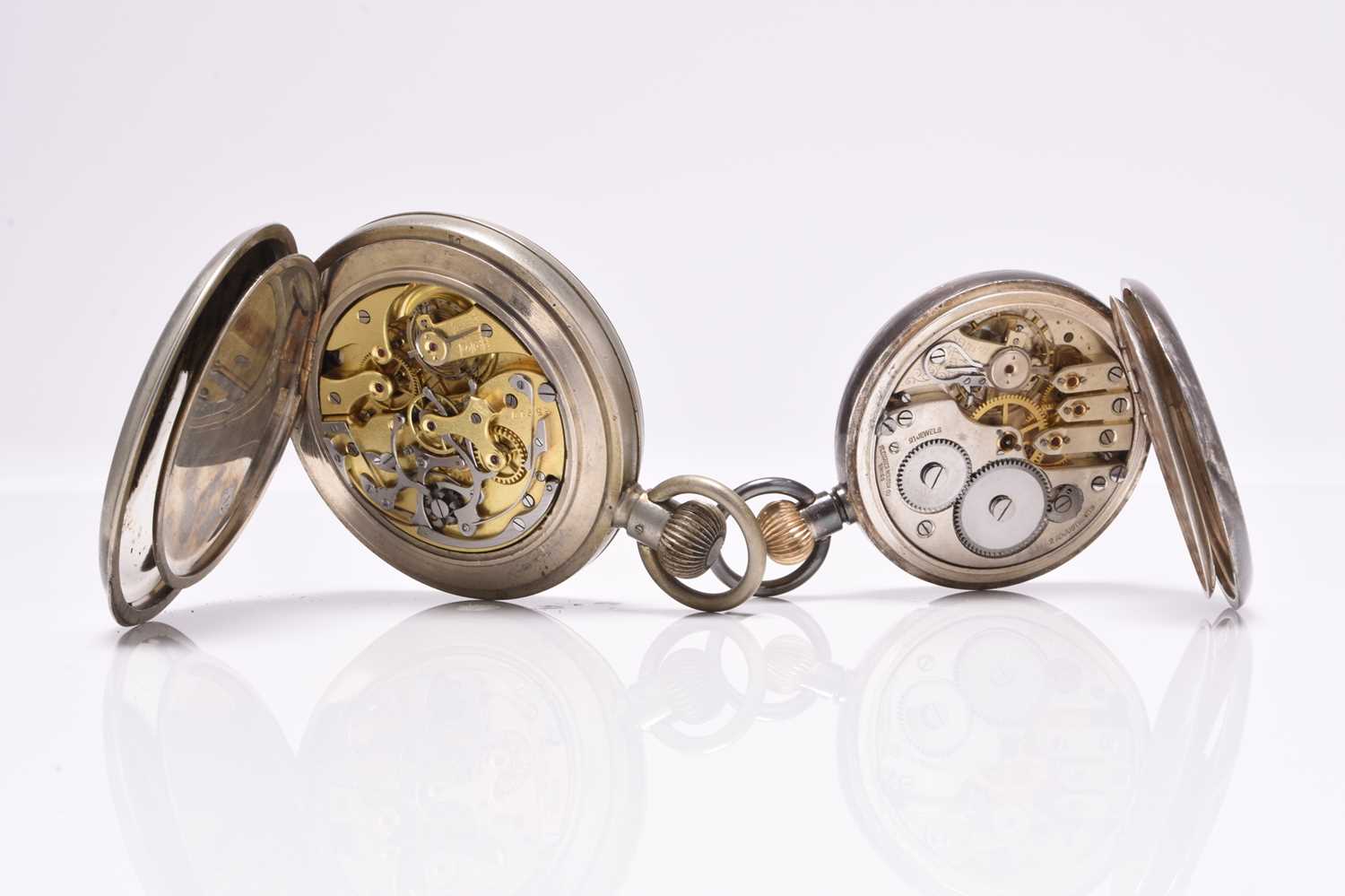 Smith & Son: A Chronoscope open face chronograph timer and a silver open face pocket watch - Image 2 of 2