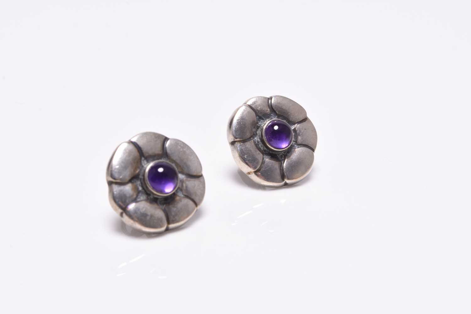 A pair of Georg Jensen silver earrings - Image 2 of 2