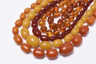 Five bead necklaces