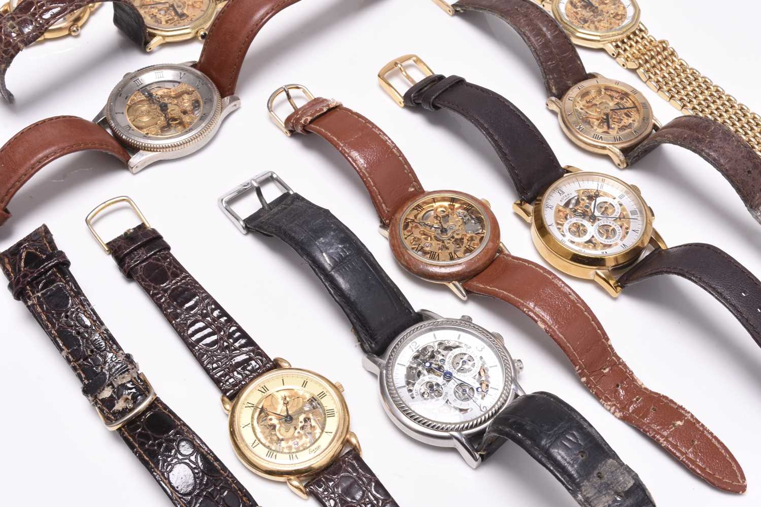 A collection of gentleman's skeleton wristwatches - Image 3 of 6