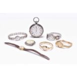 A Rotary lady's 9ct gold bracelet watch with six further watches