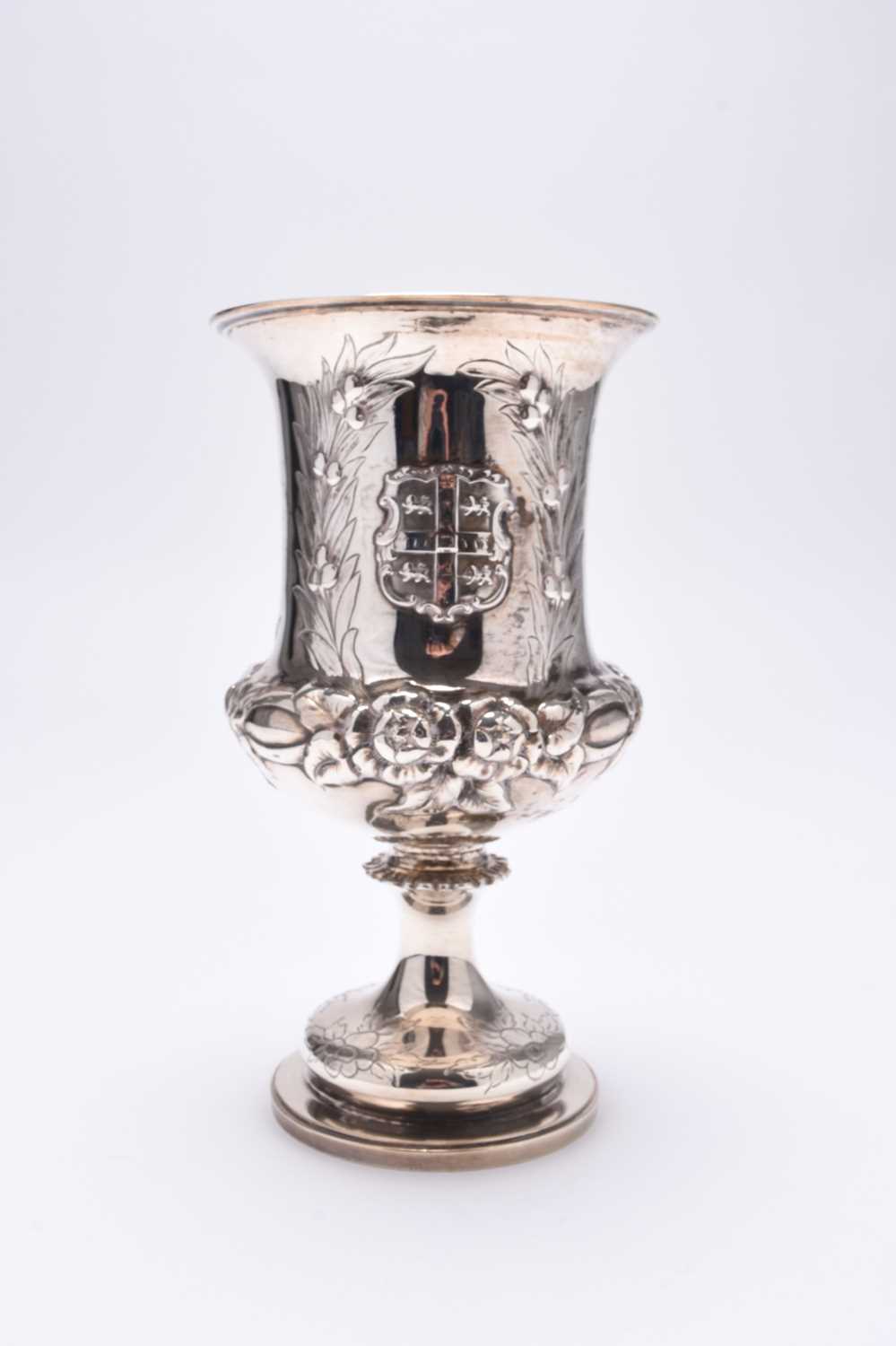 A Victorian silver goblet